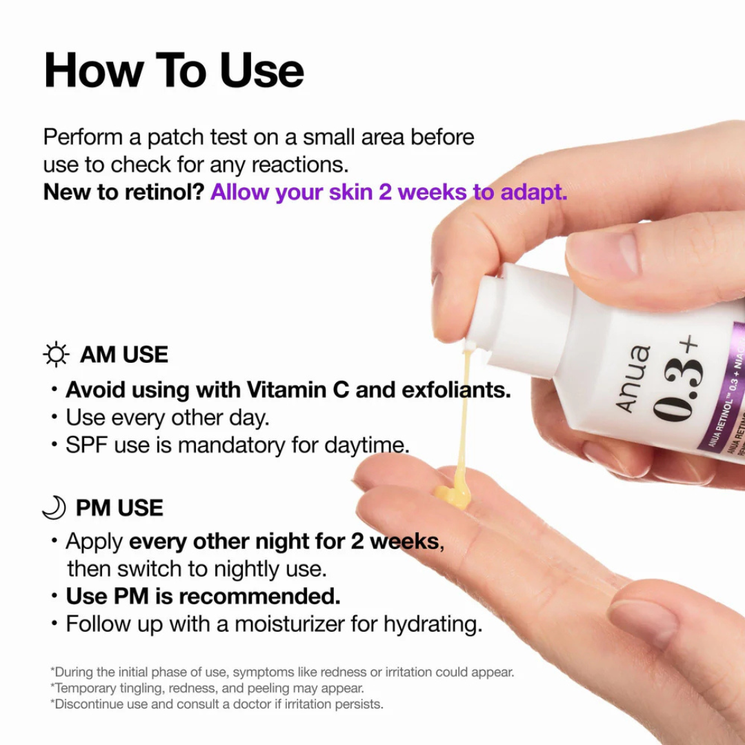Anua Nano Retinol 0.3% + Niacin Renewing Serum 30ml - Balmglam