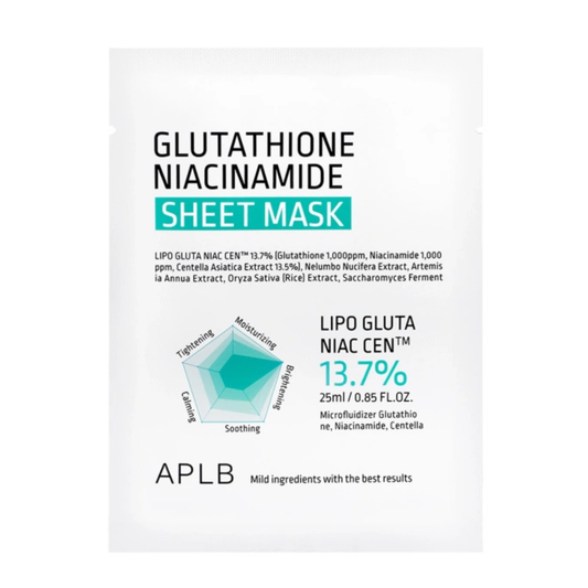 Glutathione Niacinamide Sheet Mask 1pc/25ml - Balmglam