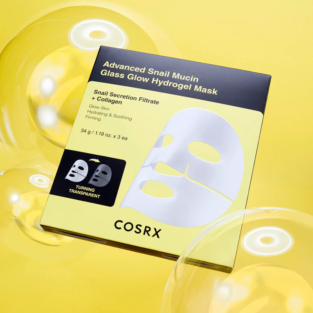 Advanced Snail Mucin Glass Glow Hydrogel Mask 34gx3pcs