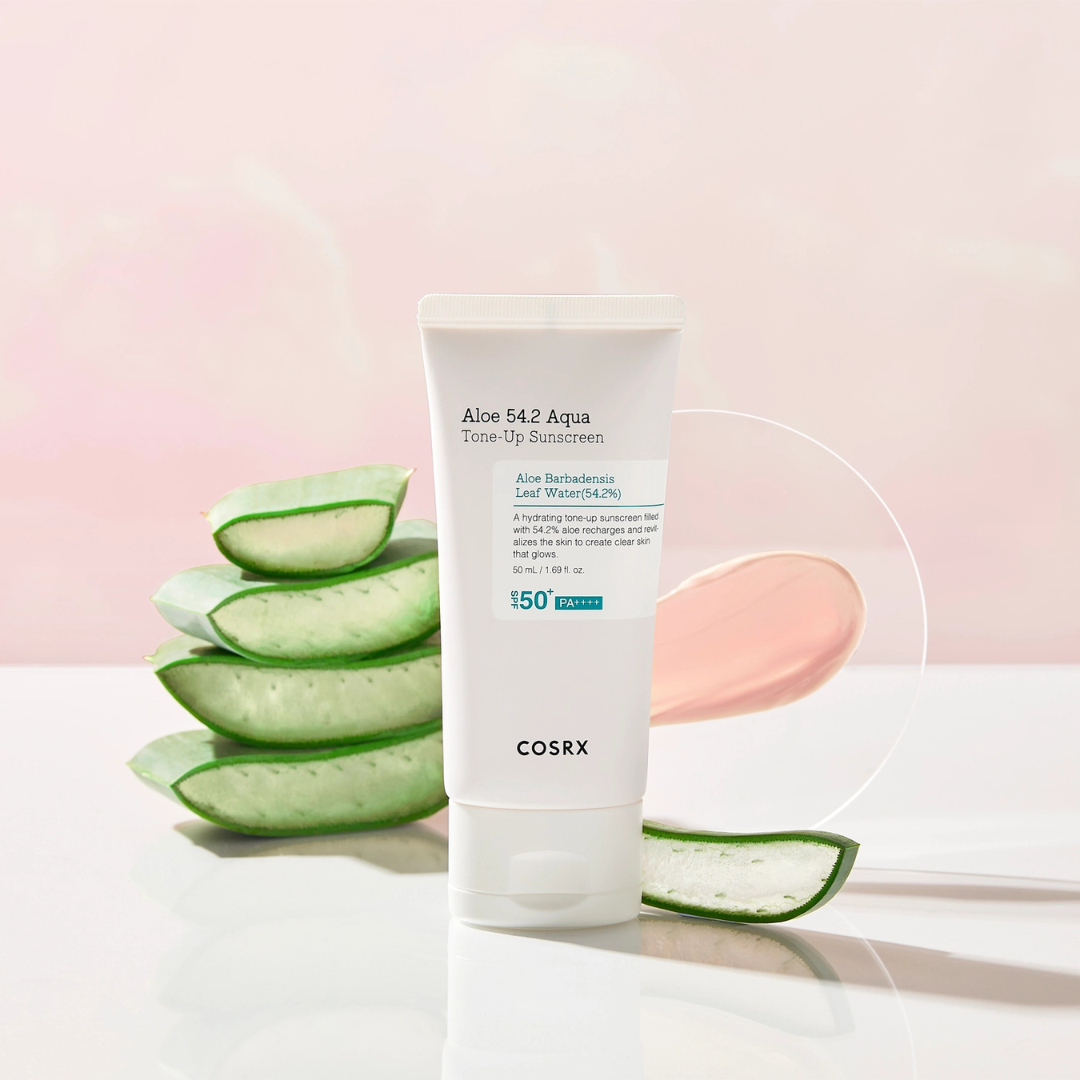 Aloe 54.2 Aqua Tone-Up Sunscreen SPF50+ PA++++ - Balmglam