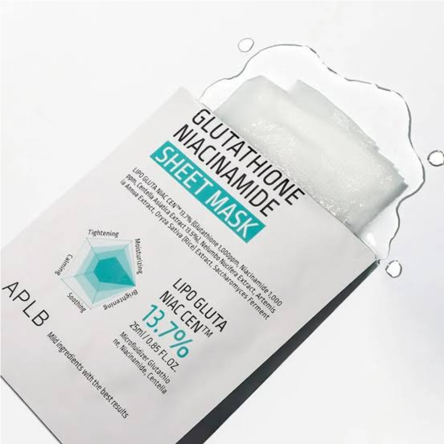 APLB Glutathione Niacinamide Sheet Mask 1pc/25ml - Balmglam