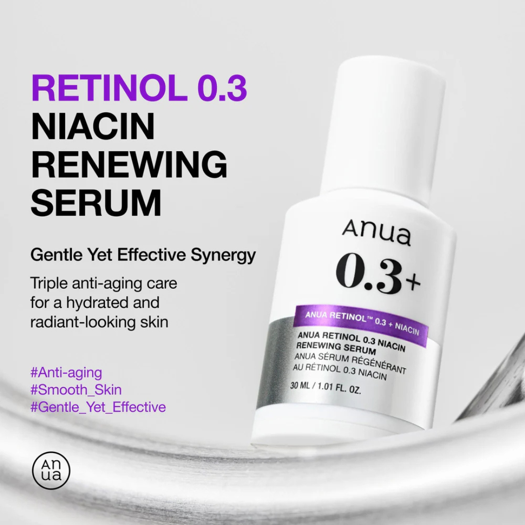 Anua Nano Retinol 0.3% + Niacin Renewing Serum 30ml - Balmglam