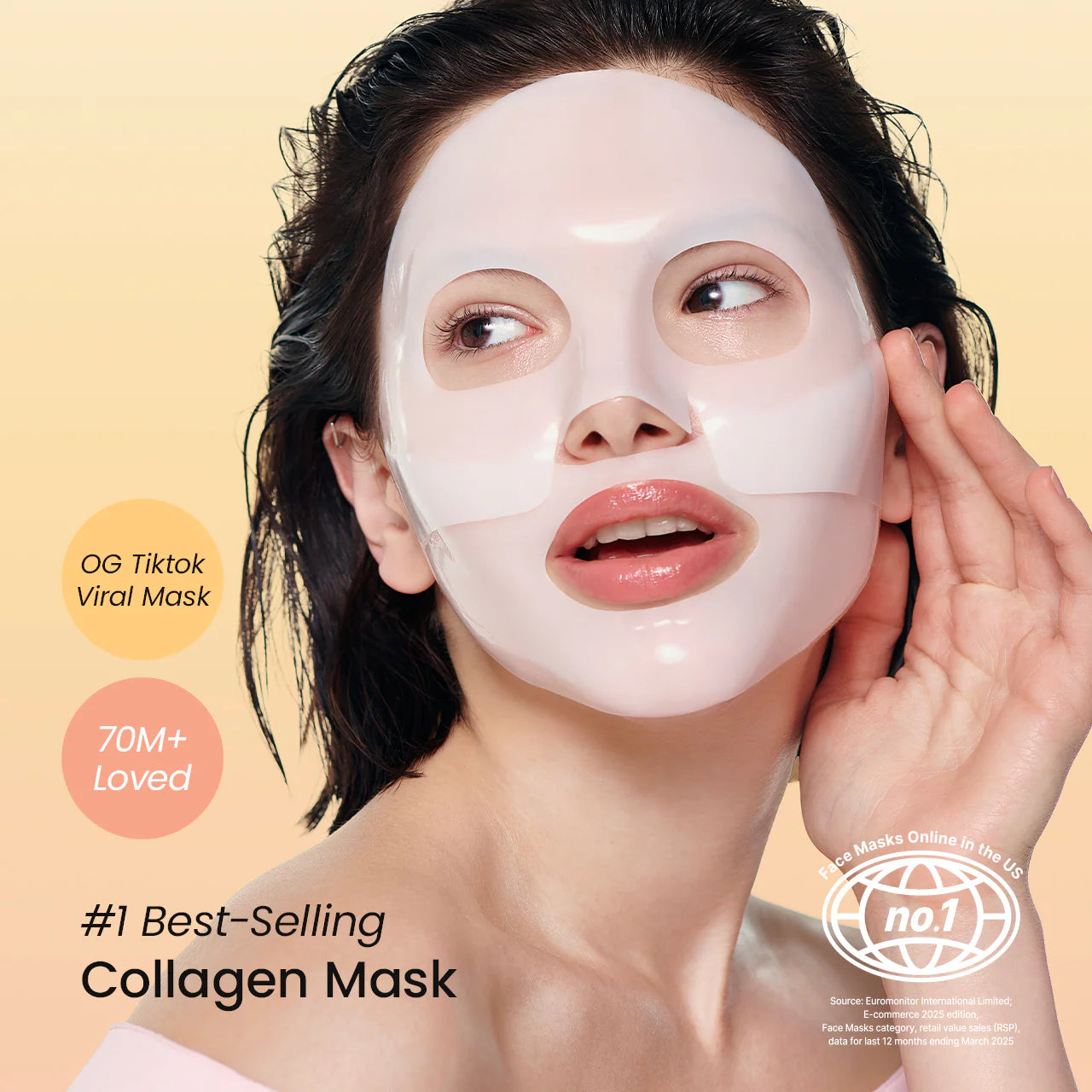Biodance Bio-Collagen Real Deep Mask (34g), μάσκα προσώπου κολλαγόνου σε ροζ συσκευασία.