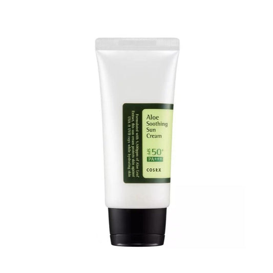 COSRX Aloe Soothing Sun Cream SPF50 κορεατικό αντηλιακό προσώπου με αλόη για ενυδάτωση και προστασία Balmglam.