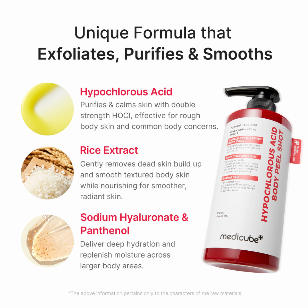 Medicube Hypochlorous Acid Body Peel Shot 280ml - Balmglam