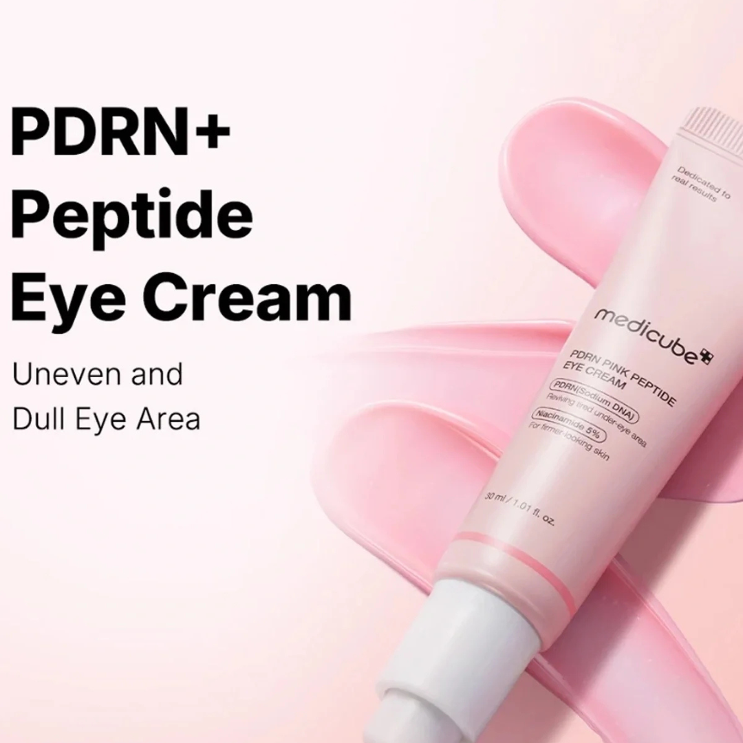 Medicube PDRN Pink Peptide Eye Cream 30ml κορεατική κρέμα ματιών για ρυτίδες και μαύρους κύκλους.